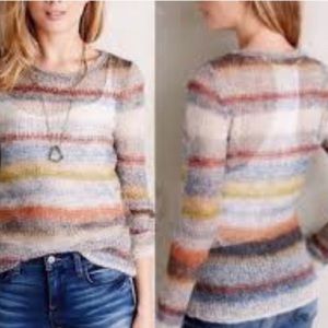 Anthropologie Moth Striped Sweater Size Small